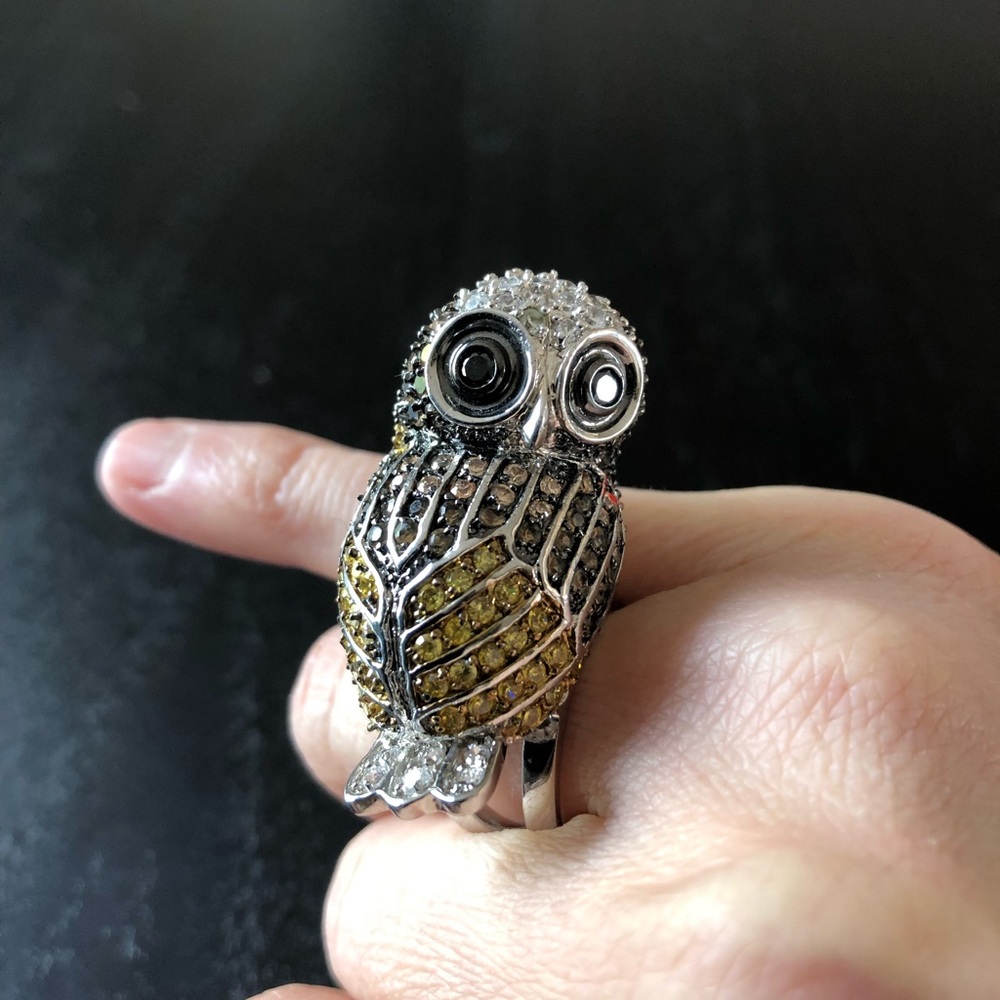 Super Beautiful Owl Crystal Ring - image 2